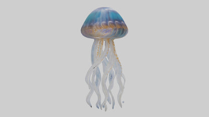 3D model Jellyfish statue model VR / AR / low-poly