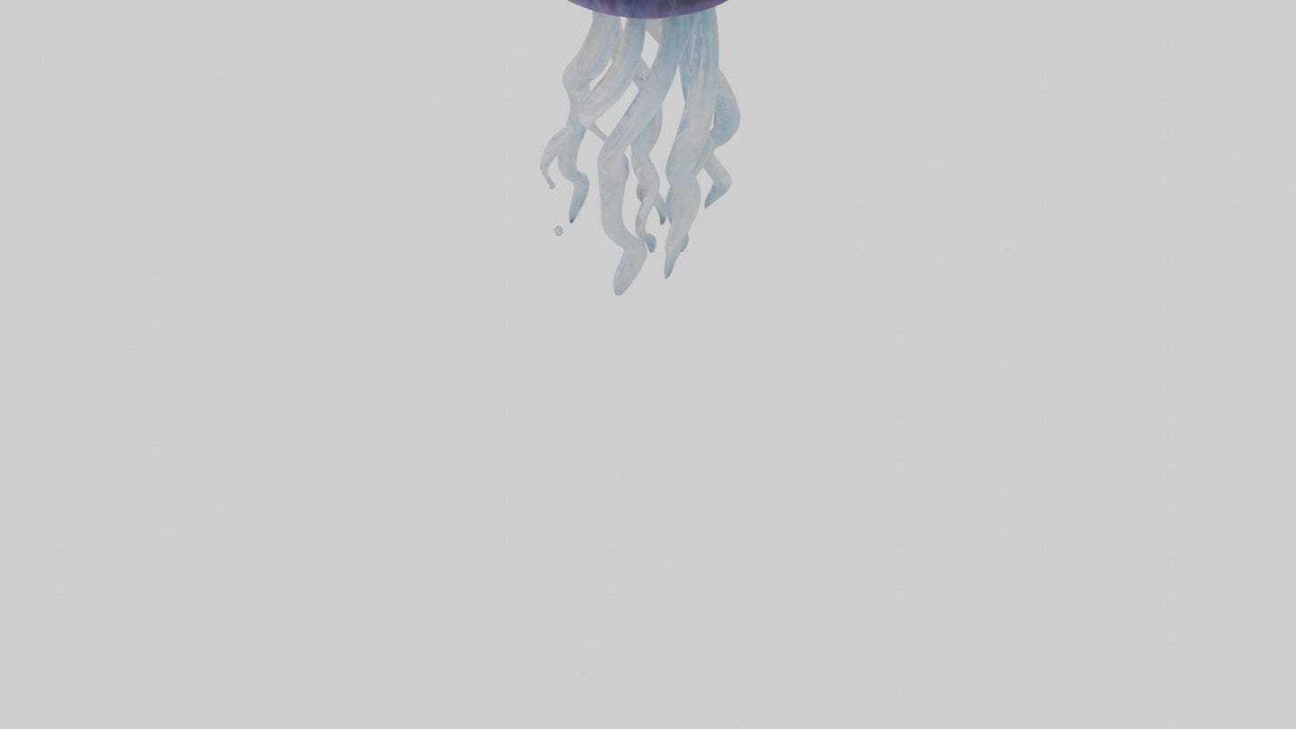 3D model Jellyfish statue model VR / AR / low-poly