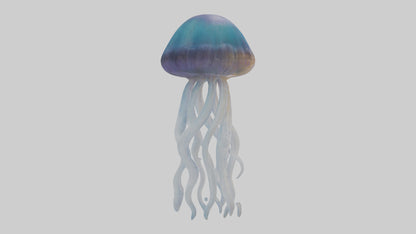 3D model Jellyfish statue model VR / AR / low-poly