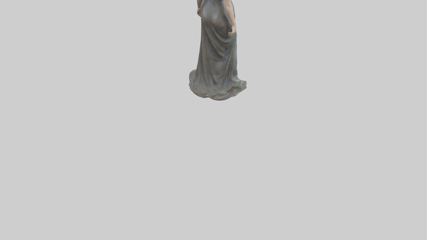 Jennifer Lawrence statue model VR / AR / low-poly