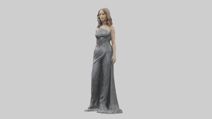 Jennifer Lawrence statue model VR / AR / low-poly