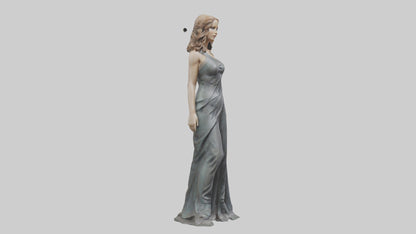 Jennifer Lawrence statue model VR / AR / low-poly