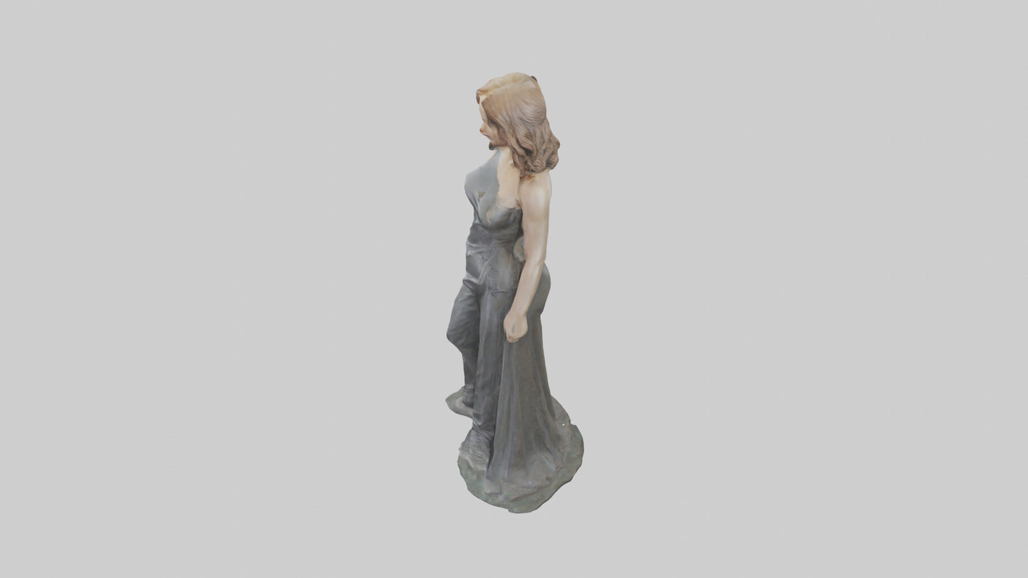Jennifer Lawrence statue model VR / AR / low-poly