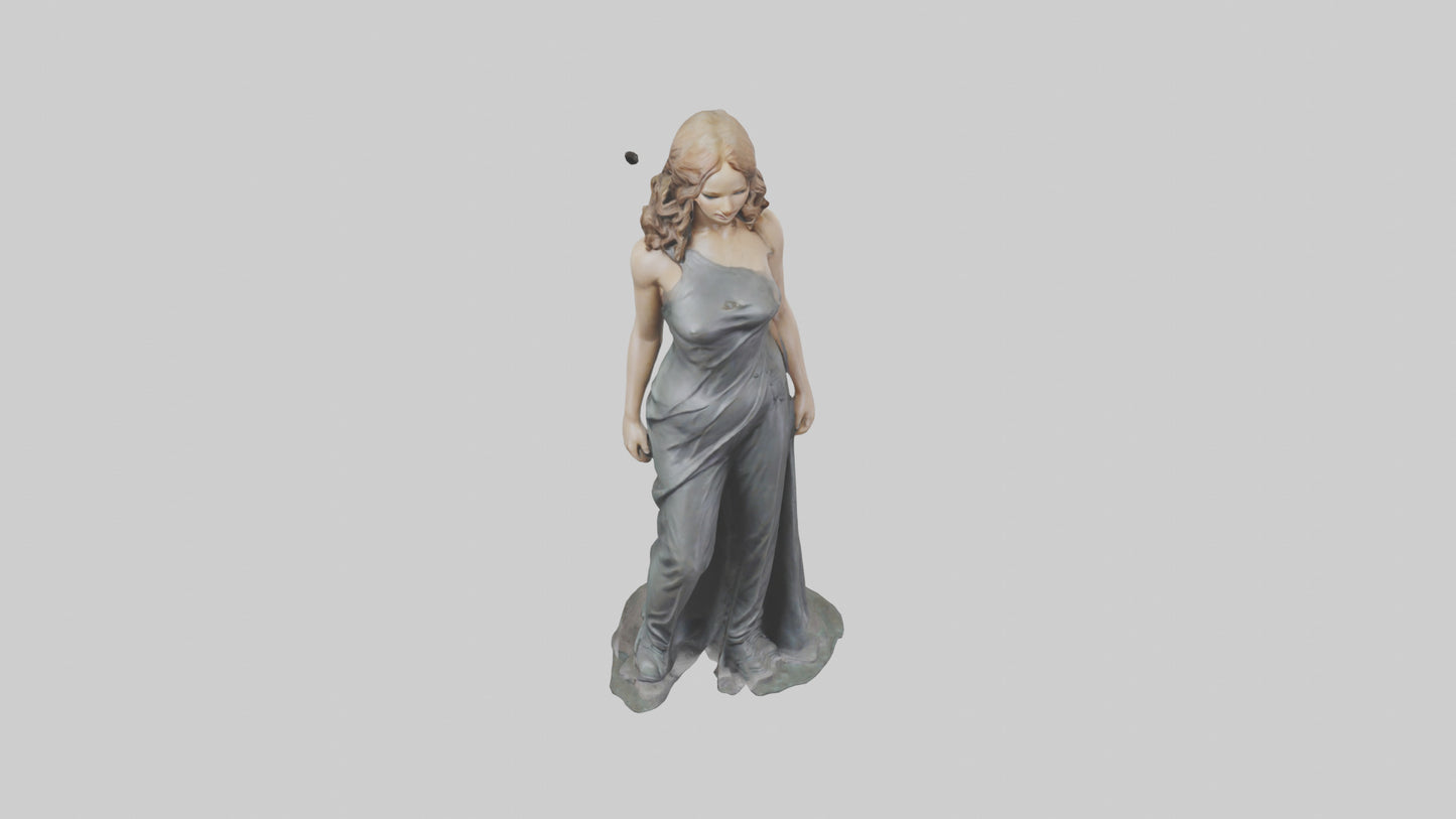 Jennifer Lawrence statue model VR / AR / low-poly