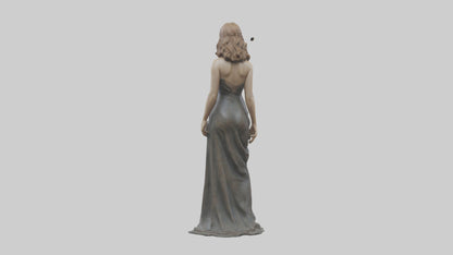 Jennifer Lawrence statue model VR / AR / low-poly