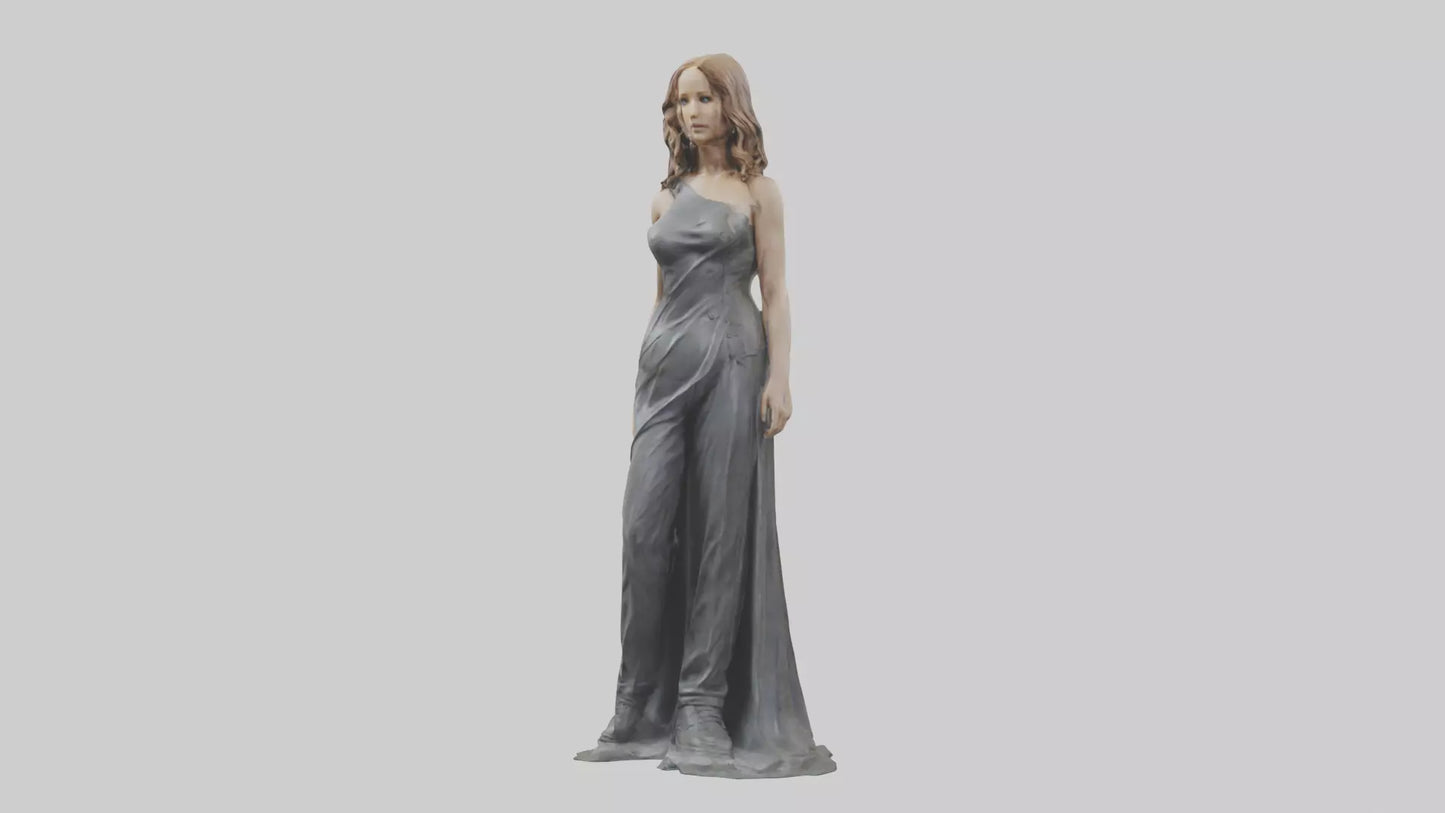 Jennifer Lawrence statue model VR / AR / low-poly