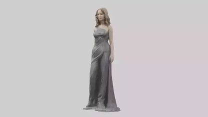 Jennifer Lawrence statue model VR / AR / low-poly