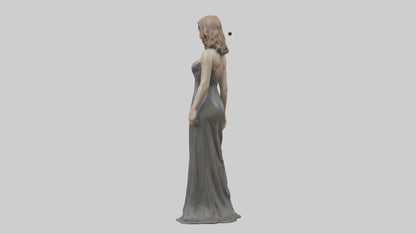 Jennifer Lawrence statue model VR / AR / low-poly