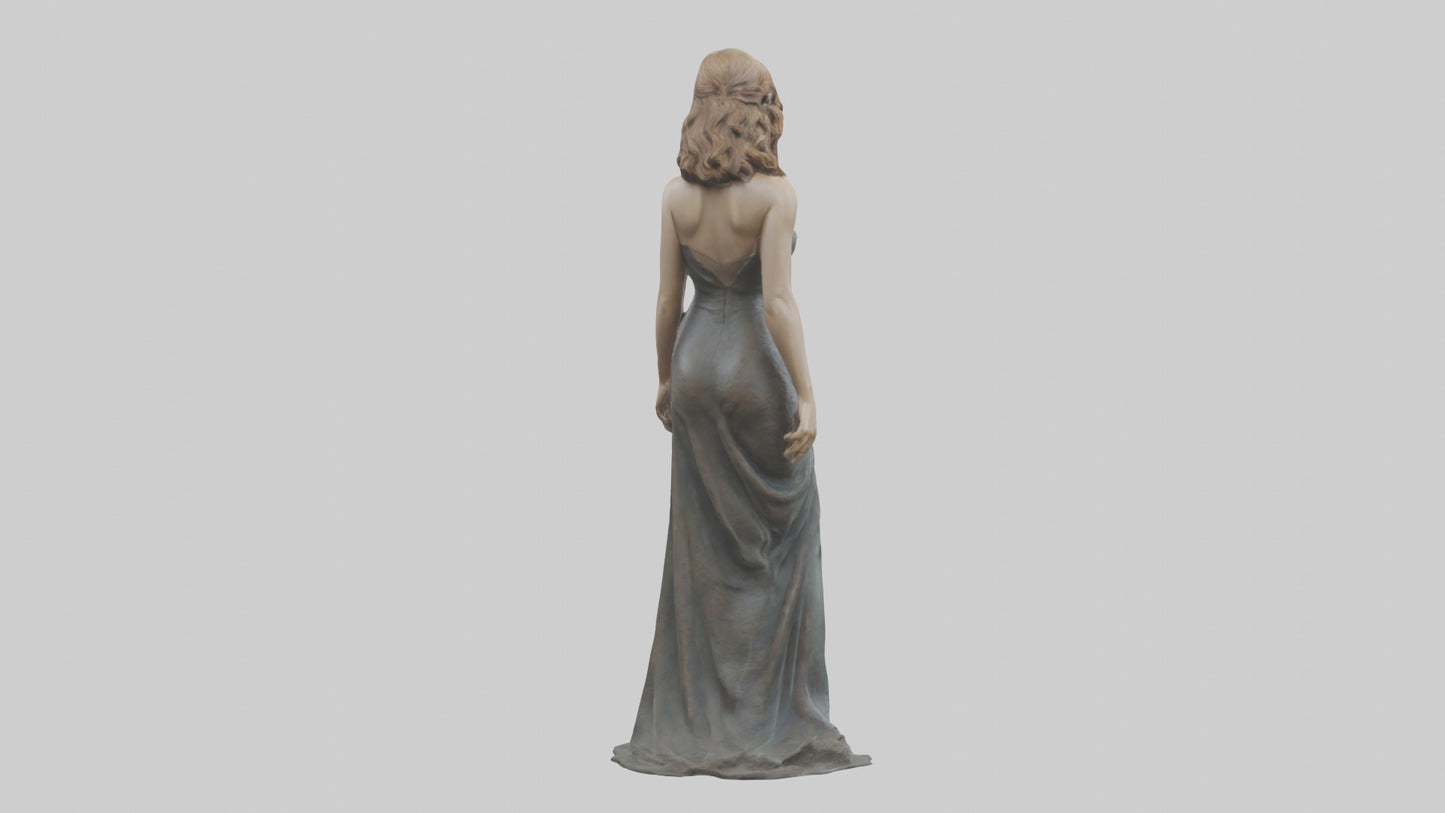 Jennifer Lawrence statue model VR / AR / low-poly