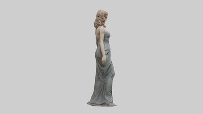 Jennifer Lawrence statue model VR / AR / low-poly