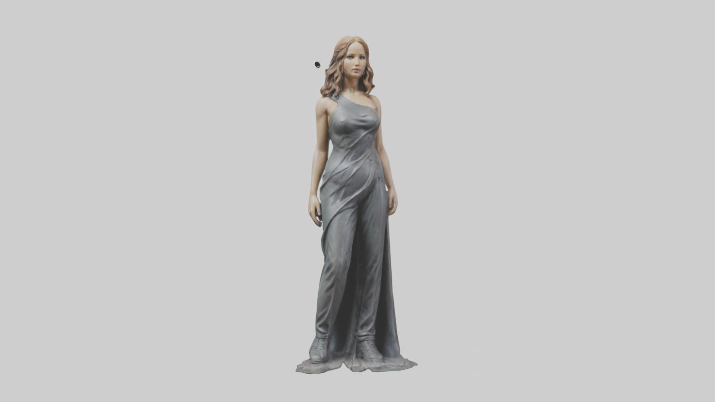 Jennifer Lawrence statue model VR / AR / low-poly