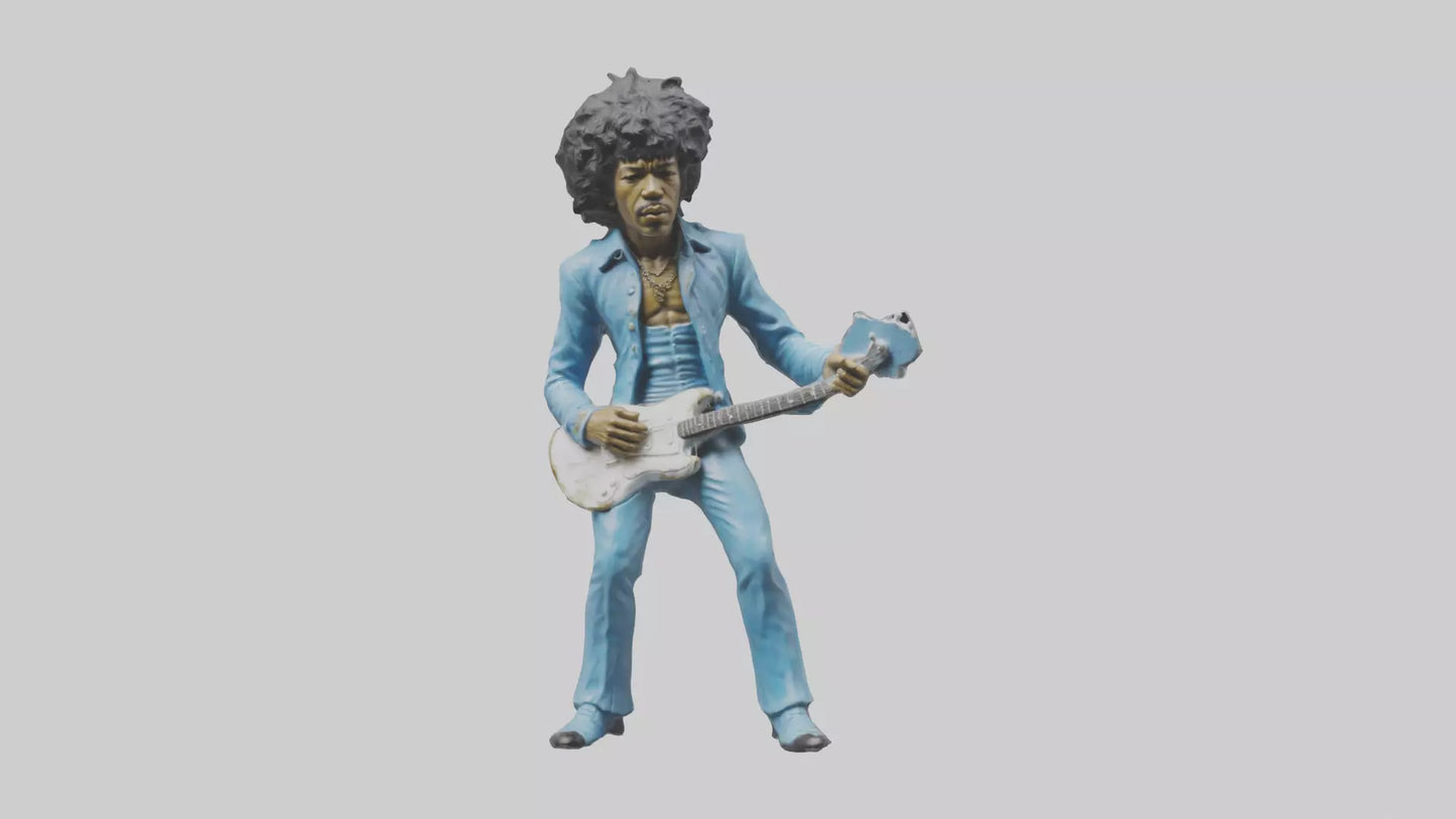 Jimi Hendrix statue model VR / AR / low-poly
