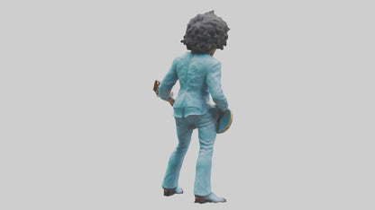 Jimi Hendrix statue model VR / AR / low-poly