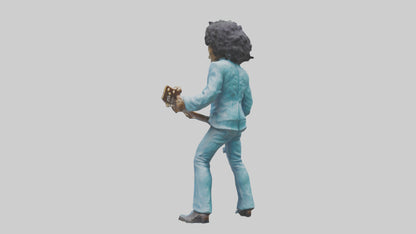 Jimi Hendrix statue model VR / AR / low-poly