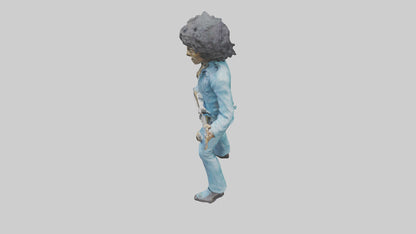 Jimi Hendrix statue model VR / AR / low-poly
