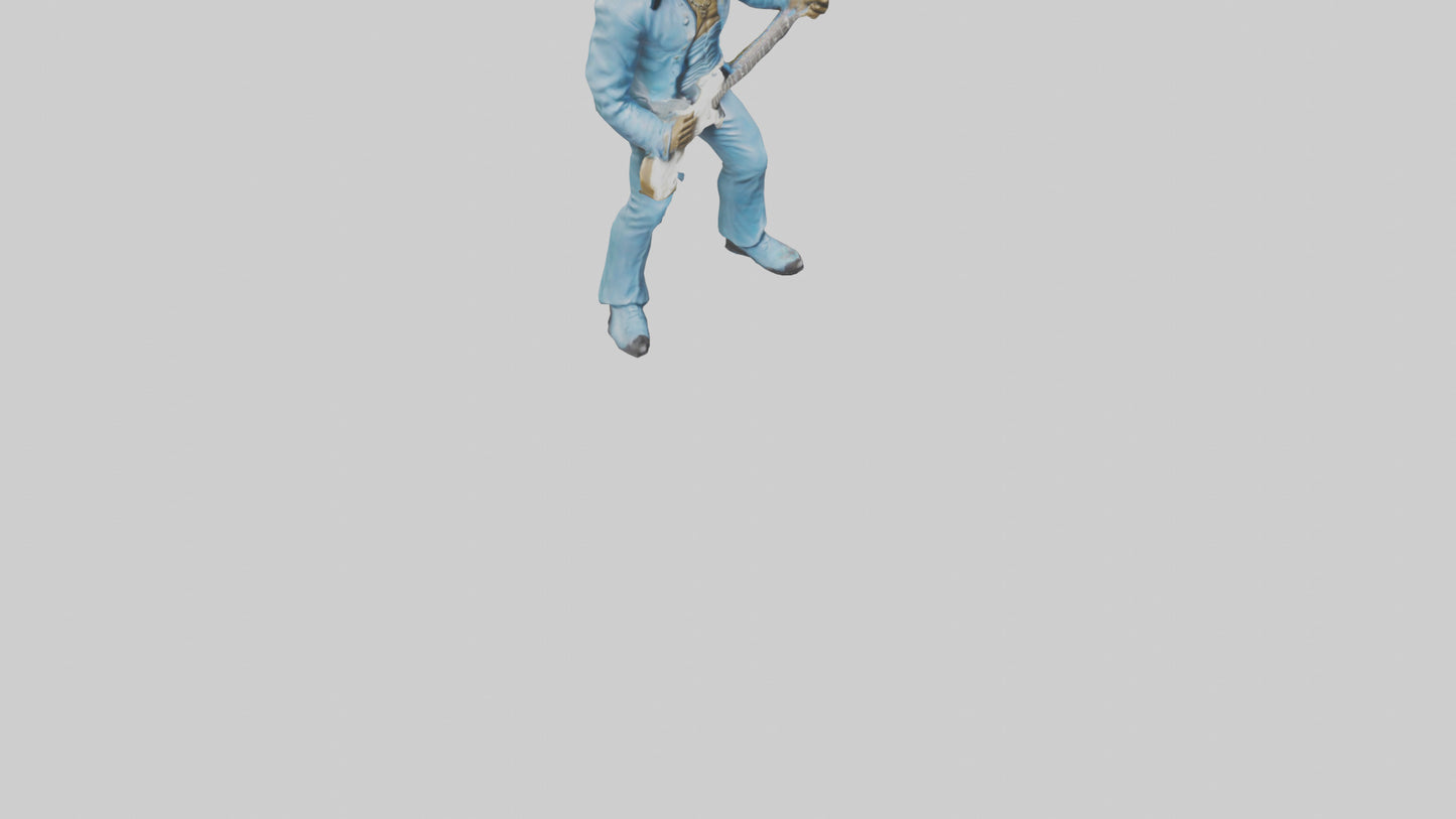 Jimi Hendrix statue model VR / AR / low-poly