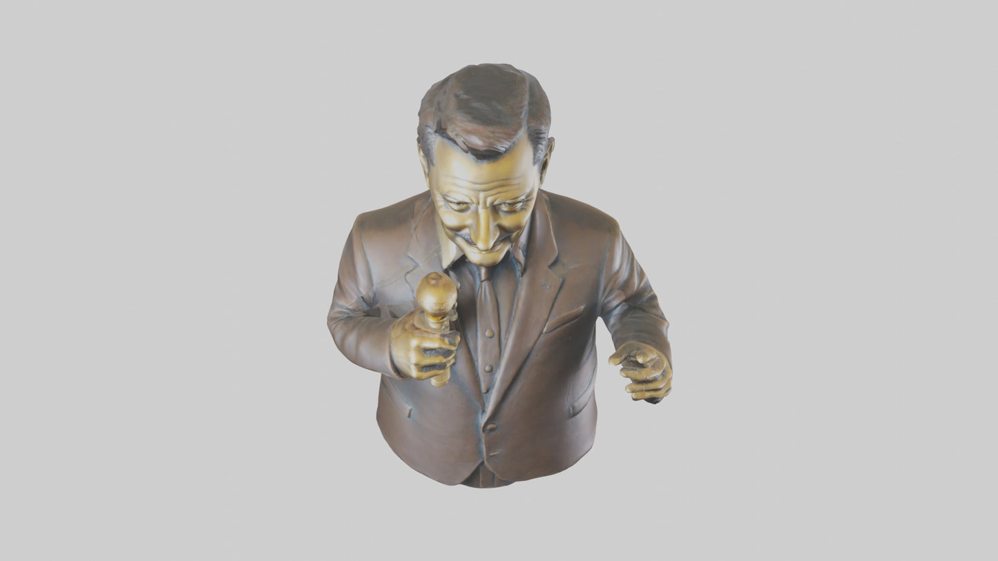 Jimmy Kimmel statue model VR / AR / low-poly
