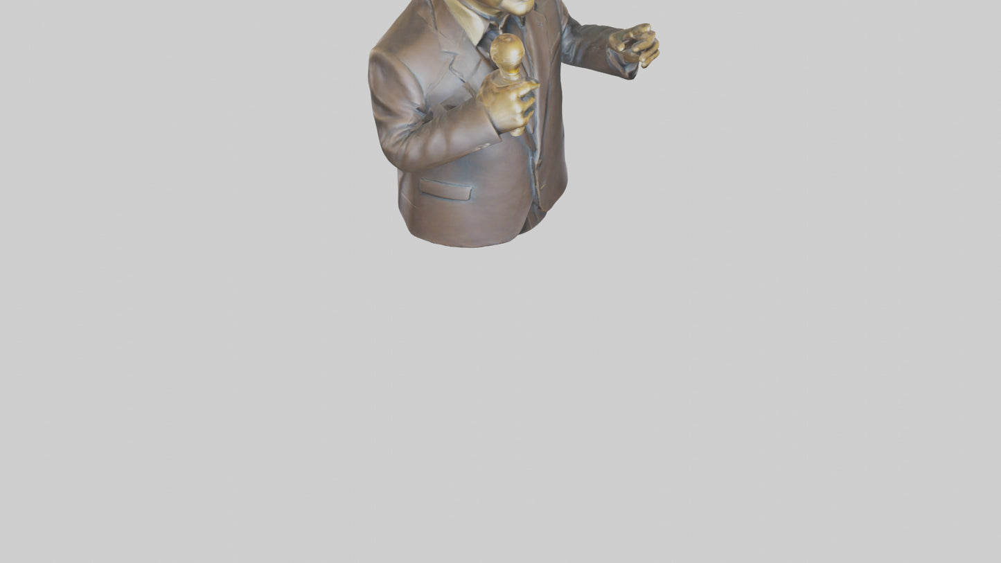 Jimmy Kimmel statue model VR / AR / low-poly