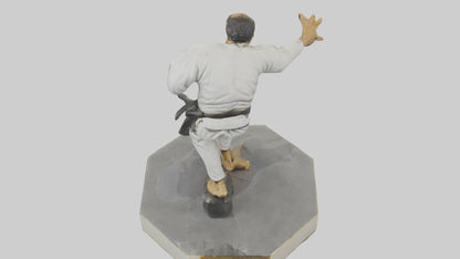 JiuJitsu Fighter statue model VR / AR / low-poly