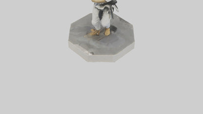 JiuJitsu Fighter statue model VR / AR / low-poly