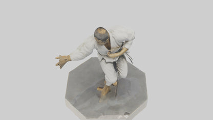 JiuJitsu Fighter statue model VR / AR / low-poly