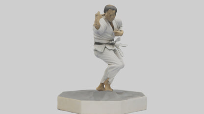 JiuJitsu Fighter statue model VR / AR / low-poly