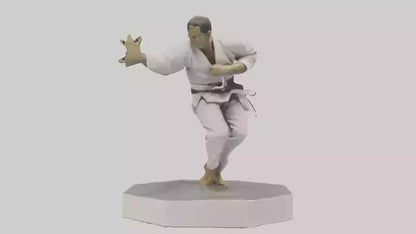 JiuJitsu Fighter statue model VR / AR / low-poly