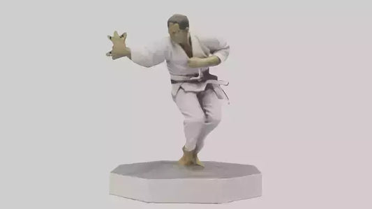 JiuJitsu Fighter statue model VR / AR / low-poly