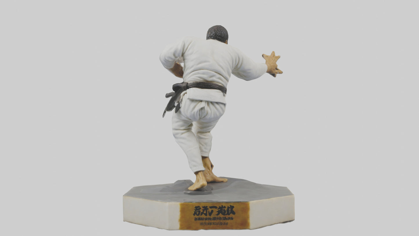 JiuJitsu Fighter statue model VR / AR / low-poly