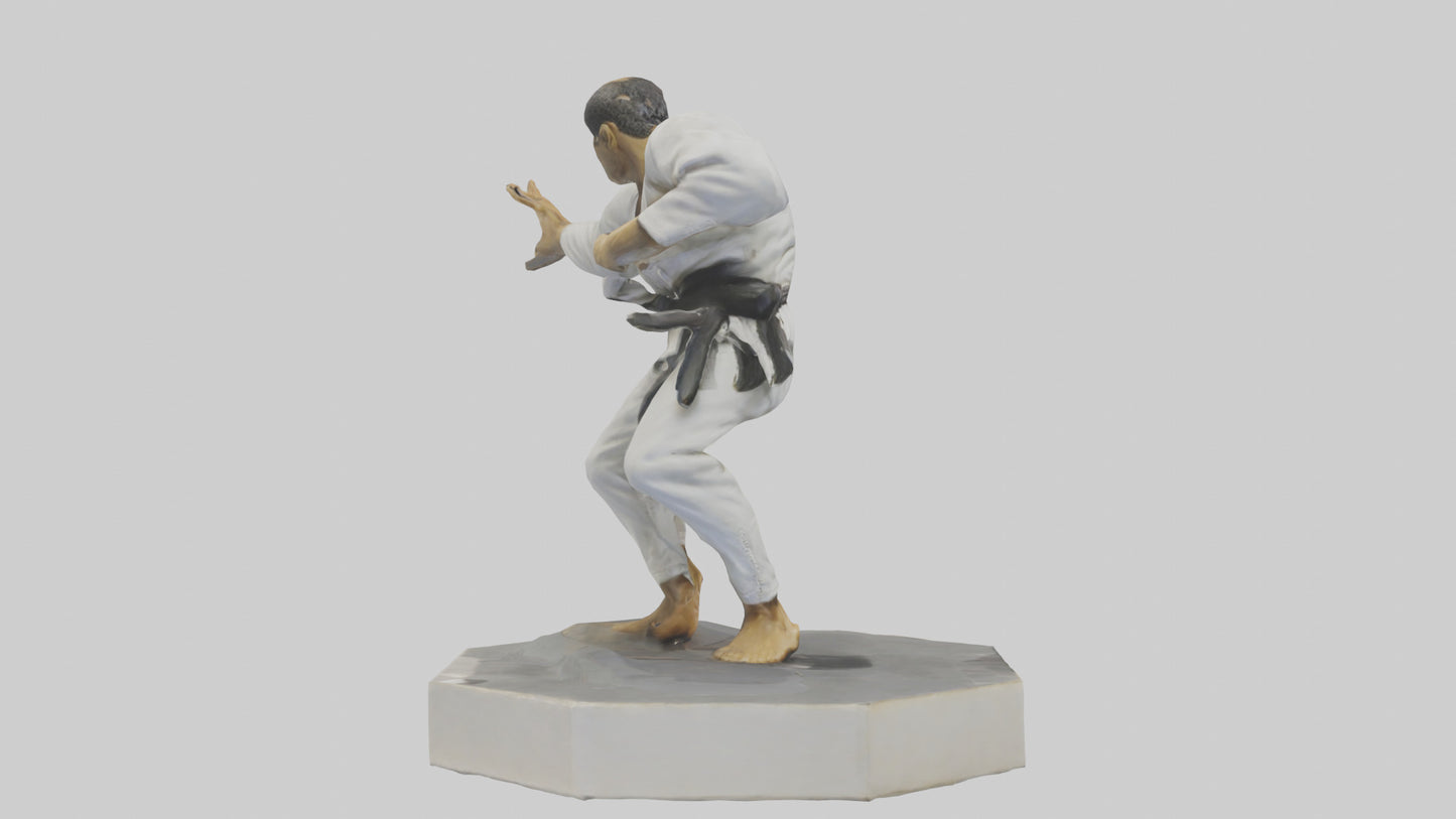 JiuJitsu Fighter statue model VR / AR / low-poly
