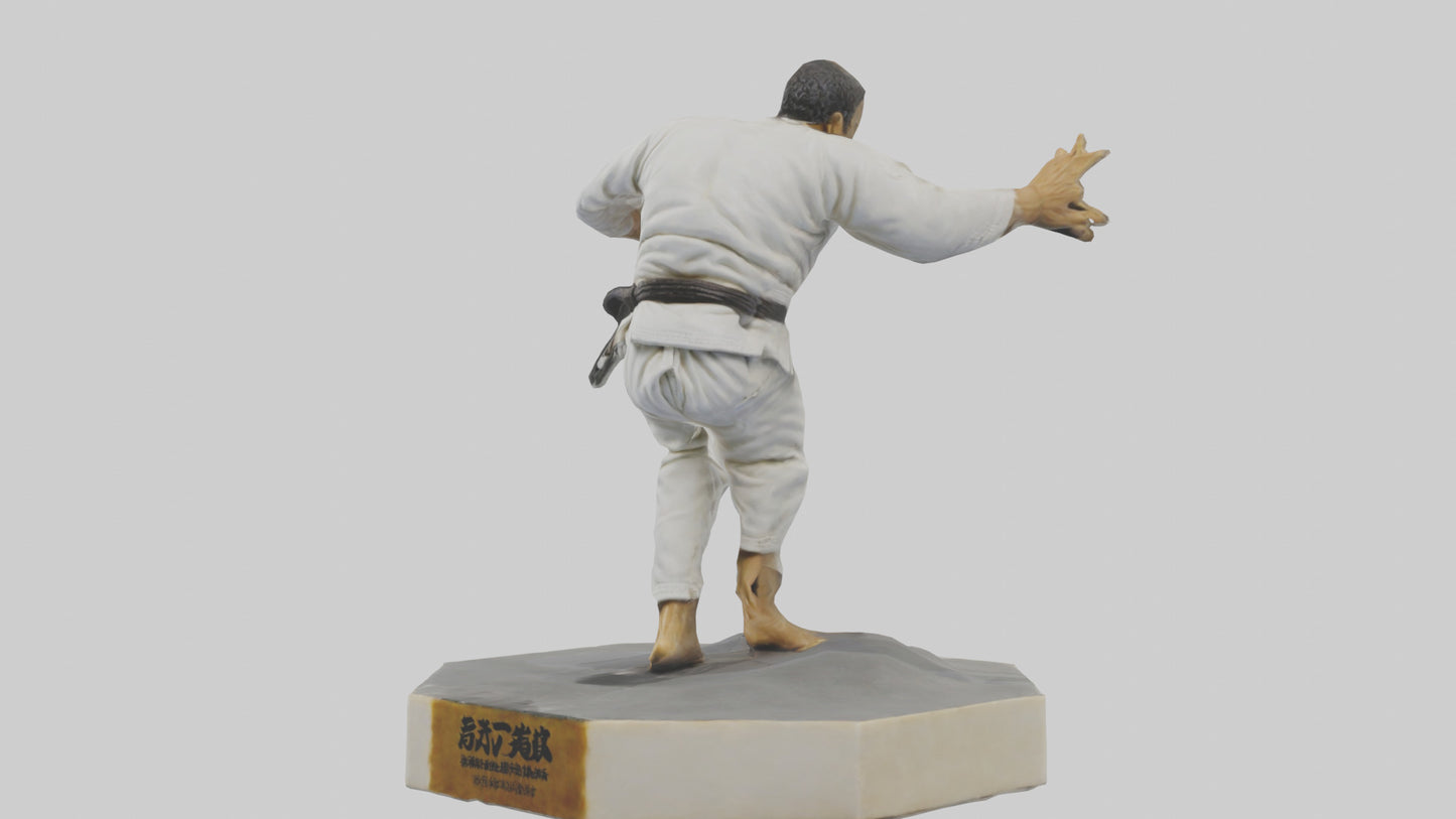 JiuJitsu Fighter statue model VR / AR / low-poly