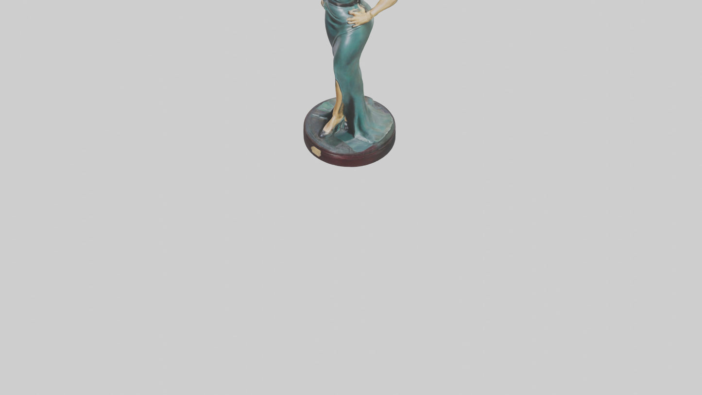 Joan Crawford statue model VR / AR / low-poly