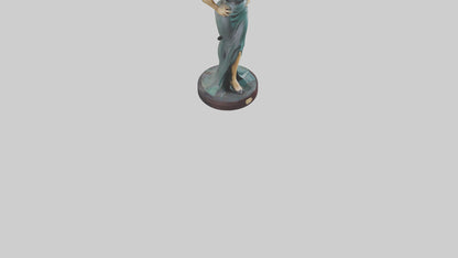 Joan Crawford statue model VR / AR / low-poly