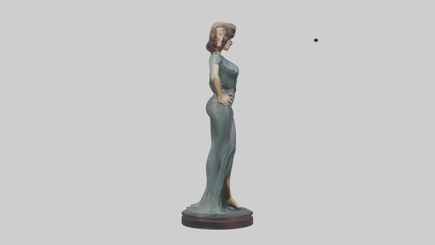 Joan Crawford statue model VR / AR / low-poly