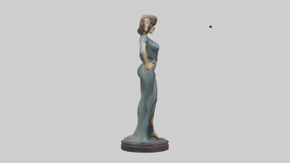 Joan Crawford statue model VR / AR / low-poly