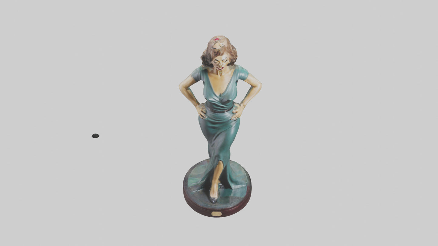 Joan Crawford statue model VR / AR / low-poly