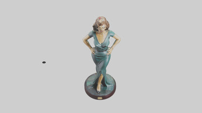 Joan Crawford statue model VR / AR / low-poly