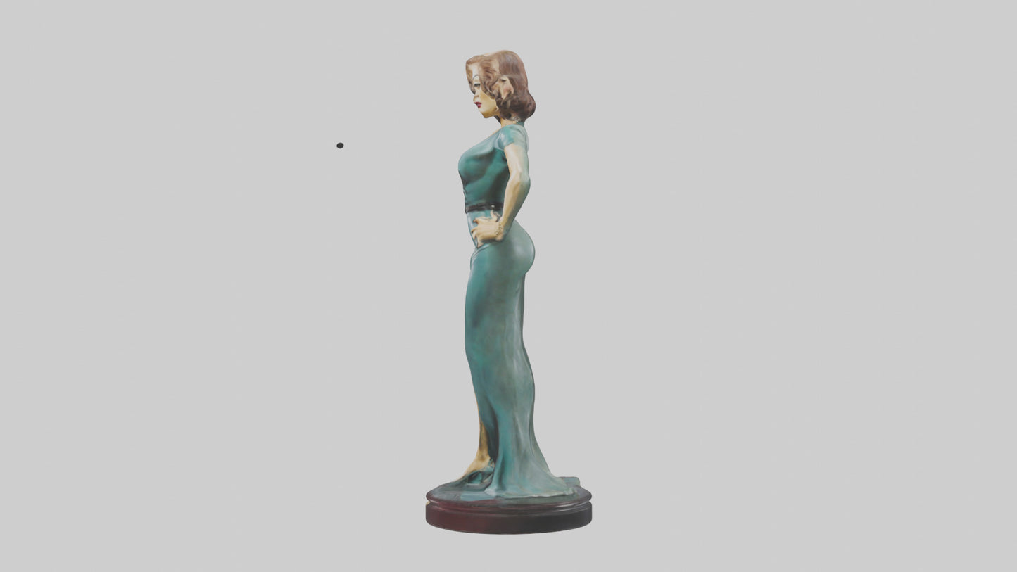 Joan Crawford statue model VR / AR / low-poly