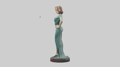 Joan Crawford statue model VR / AR / low-poly