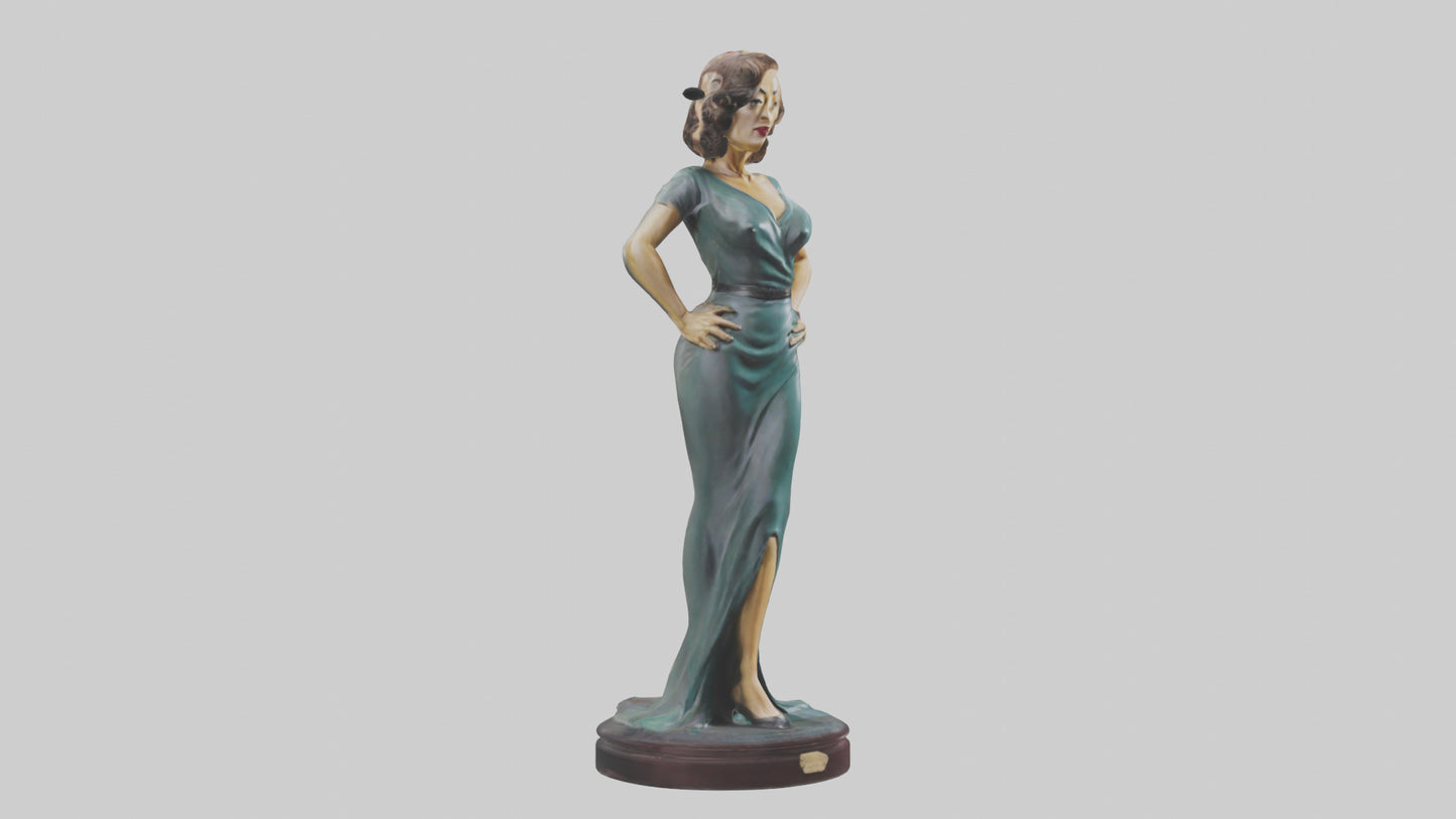 Joan Crawford statue model VR / AR / low-poly