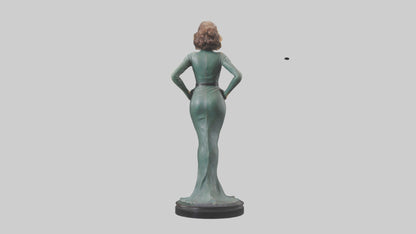 Joan Crawford statue model VR / AR / low-poly