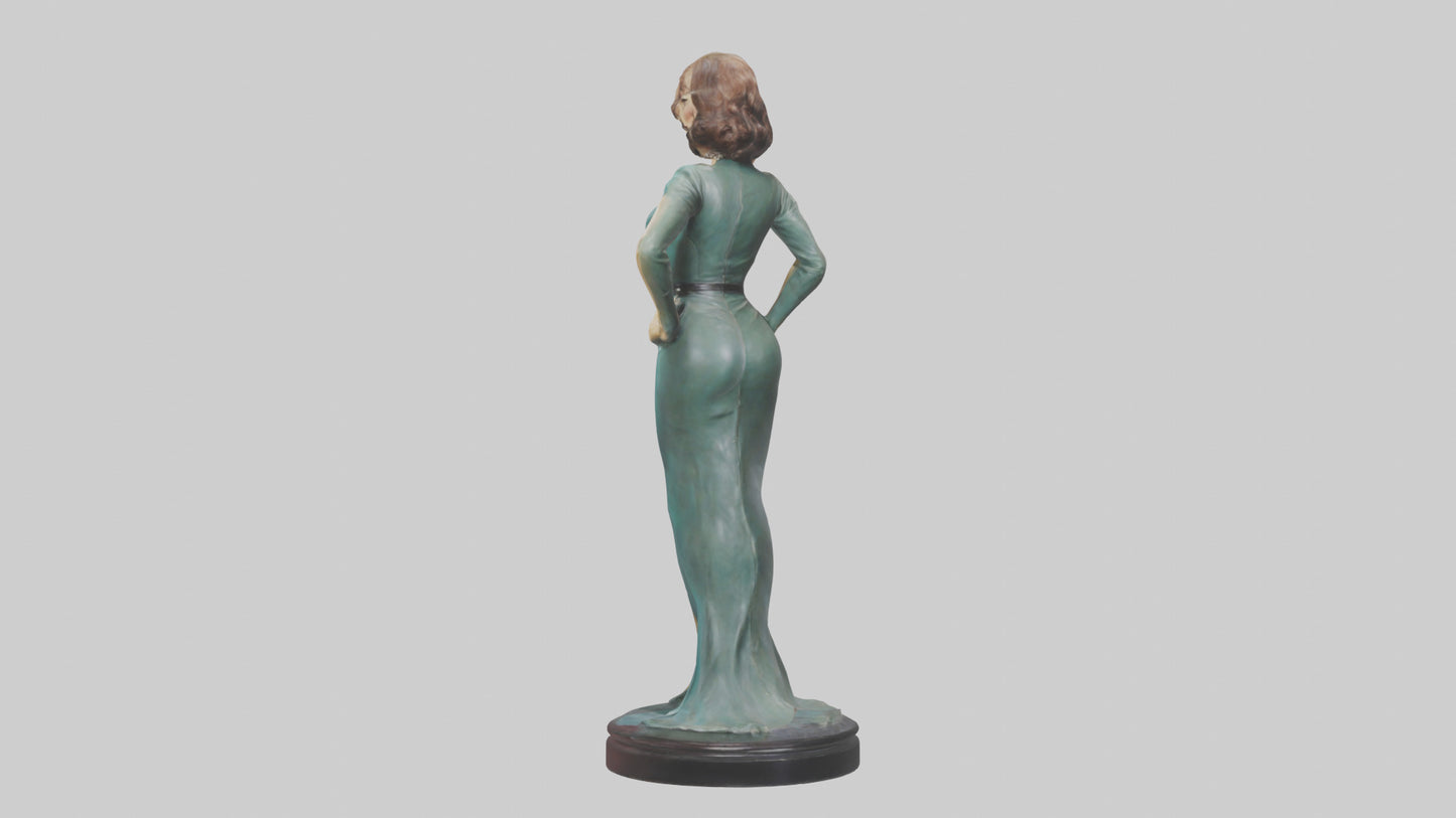 Joan Crawford statue model VR / AR / low-poly
