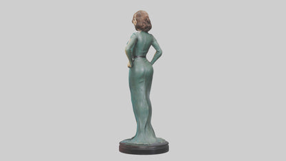 Joan Crawford statue model VR / AR / low-poly