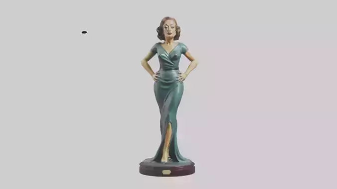 Joan Crawford statue model VR / AR / low-poly