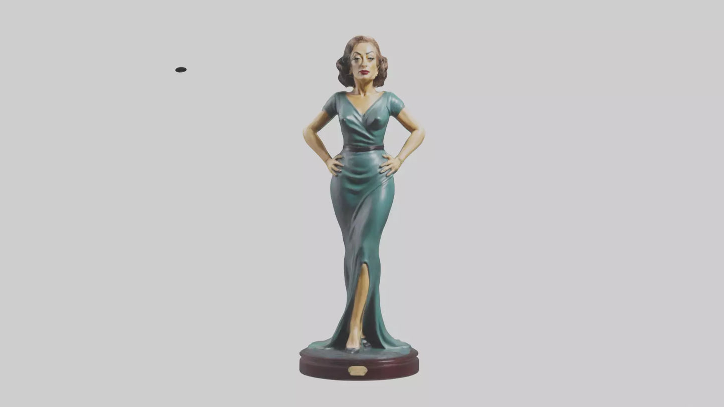 Joan Crawford statue model VR / AR / low-poly