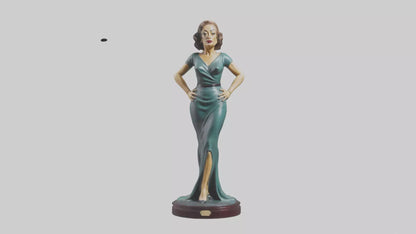 Joan Crawford statue model VR / AR / low-poly