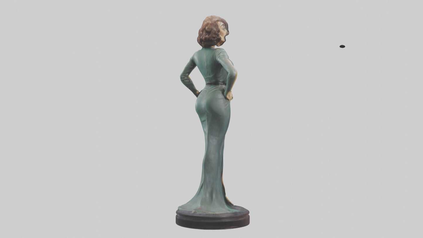 Joan Crawford statue model VR / AR / low-poly