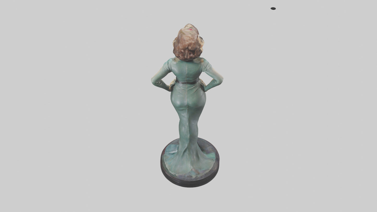 Joan Crawford statue model VR / AR / low-poly