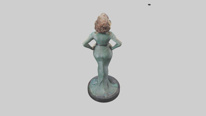 Joan Crawford statue model VR / AR / low-poly