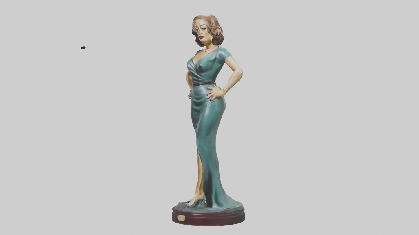Joan Crawford statue model VR / AR / low-poly